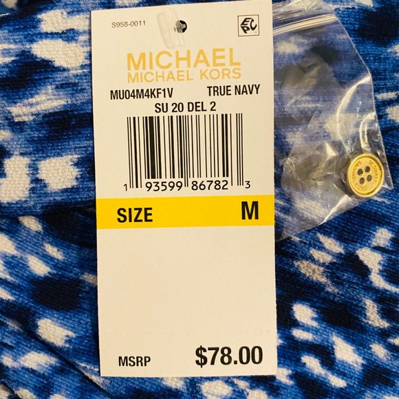 NEW MICHAEL Michael Kors Ikat Sleeveless Blouse, Size M, MSRP $78 - Picture 13 of 13